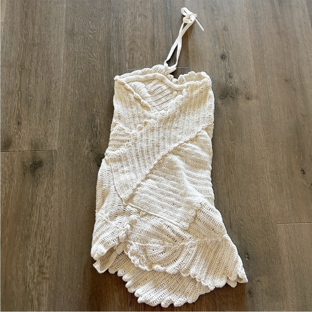 Cult Gaia Undina Crochet Mini Dress Off White - Picture 4 of 9